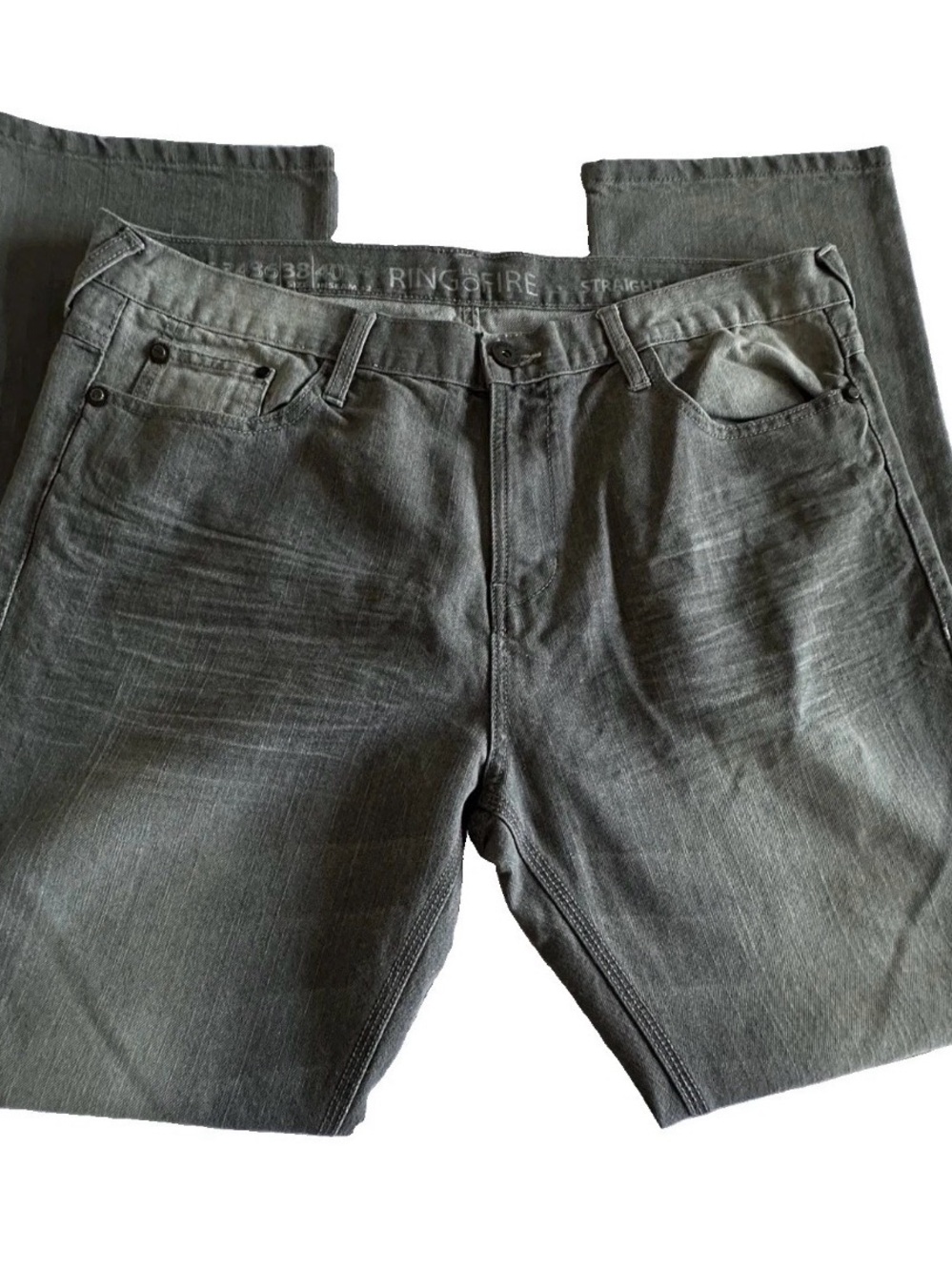 Ring of Fire Jeans Mens Straight 38X32 Gaviota Ave Denim Pants Grunge Streetwear
